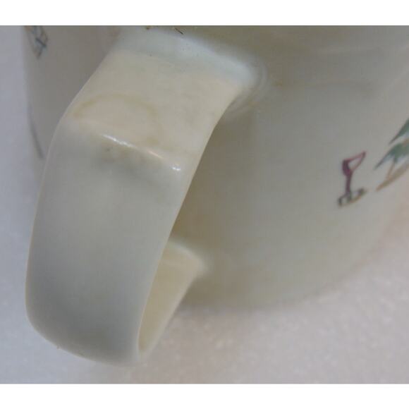 4 Pfaltzgraff Apple Valley Coffee Cup Tree Butterfly Rabbit Farmer Garden Vintag - Picture 10 of 12